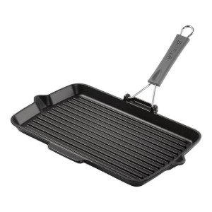 Tigaie grill dreptunghiulara, fonta, 34x21 cm, Black - Staub