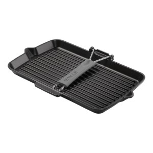 Tigaie grill dreptunghiulara, fonta, 34x21 cm, Black - Staub