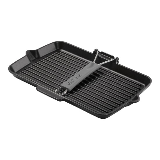 Tigaie grill dreptunghiulara, fonta, 34x21 cm, Black - Staub