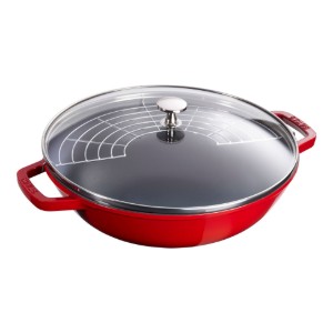 Tigaie wok, fonta, 30cm, Cherry - Staub