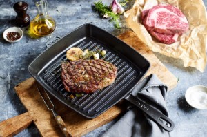 Tigaie grill patrata, fonta, 30cm, Black - Staub
