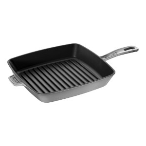 Tigaie grill patrata, fonta, 26 cm, Graphite Grey - Staub