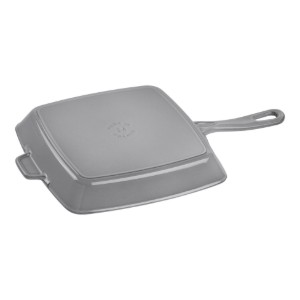 Tigaie grill patrata, fonta, 26 cm, Graphite Grey - Staub